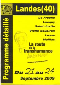 La transhumance 2009, télécharger le programme complet