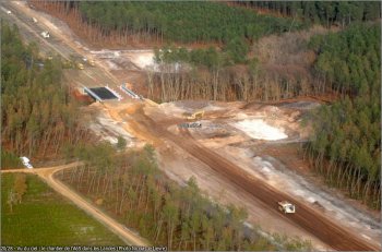 Photo des travaux de l'A65, Nicolas Le Lièvre Journal le Sud Ouest