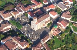 Vue aerienne de Cazaubon