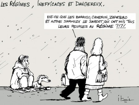 Les pauvres selon un dessin d'Iturria